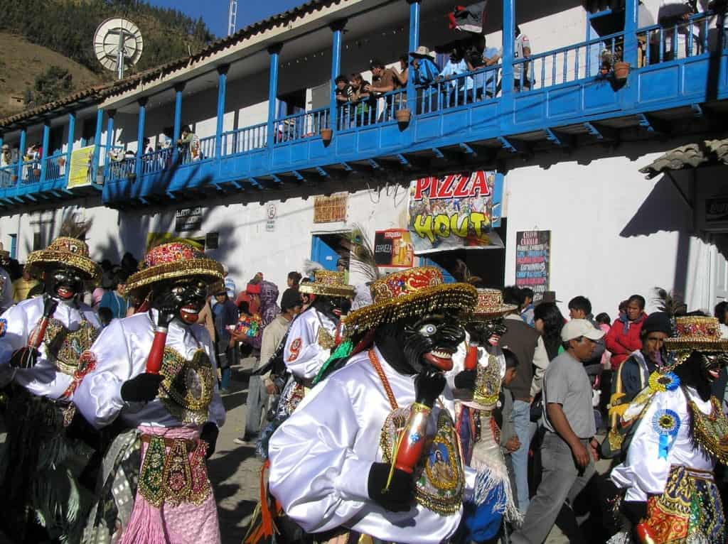 Costumed Virgen del Carmen Dancers