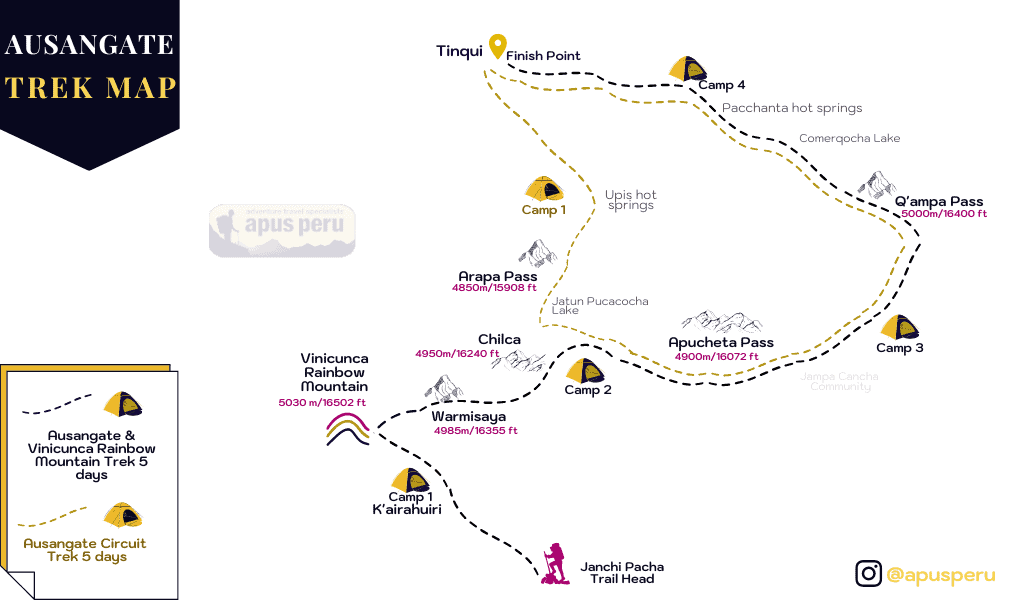 AUSANGATE TREK MAP