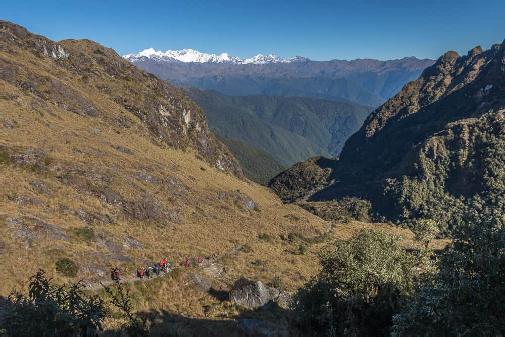 hiking the Inca Trail Peru