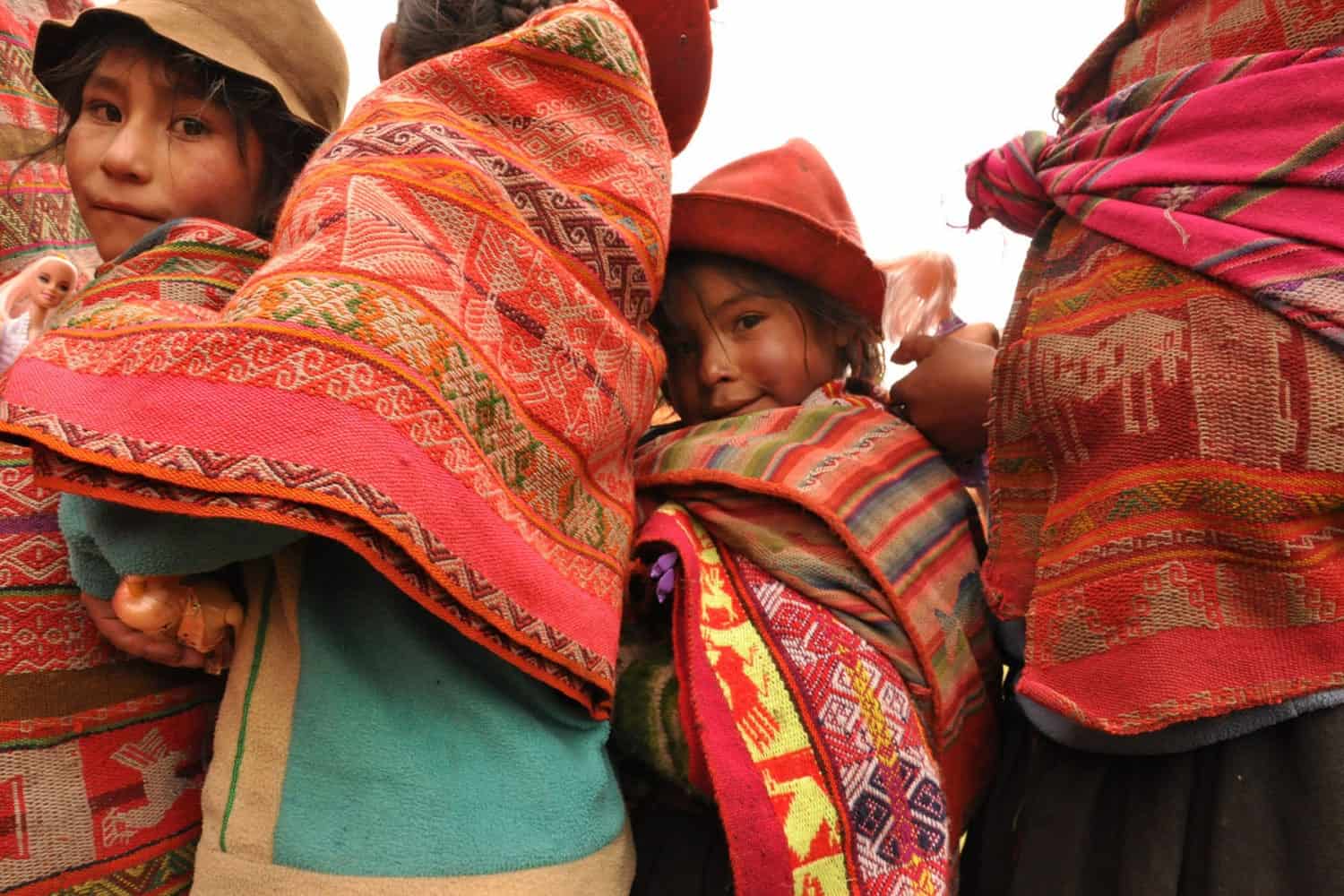 Andean girl Christmas Chocolatada