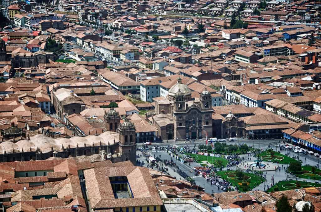 Cusco city birdseye