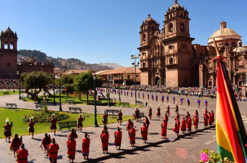 dances at plaza de armas
