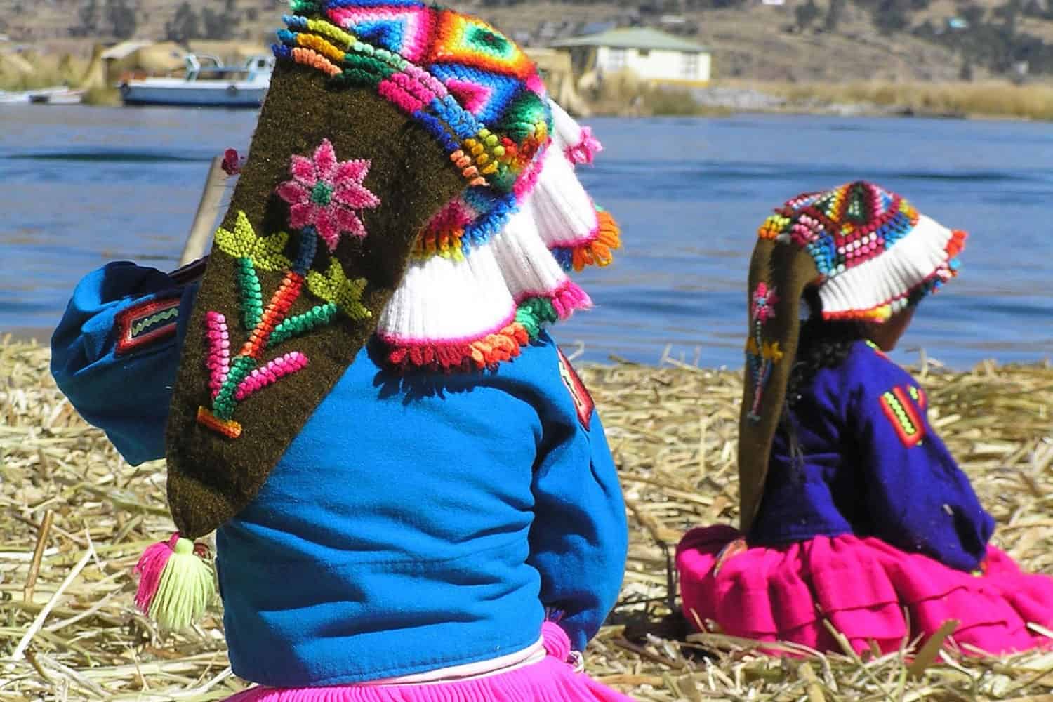 Uros reed island girls