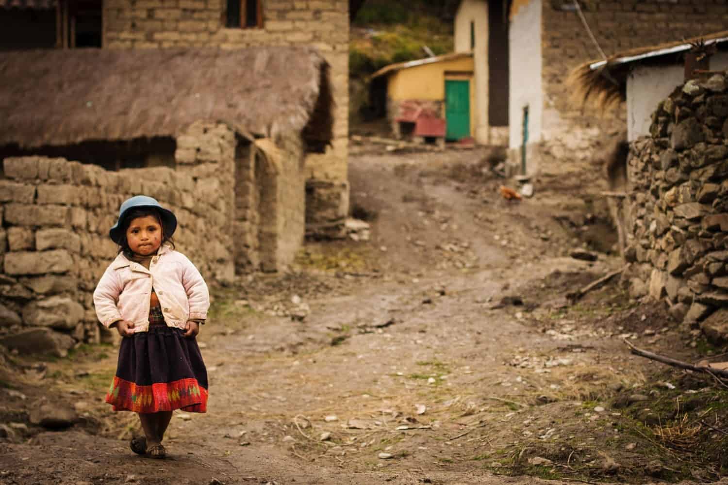 Andean village little girl