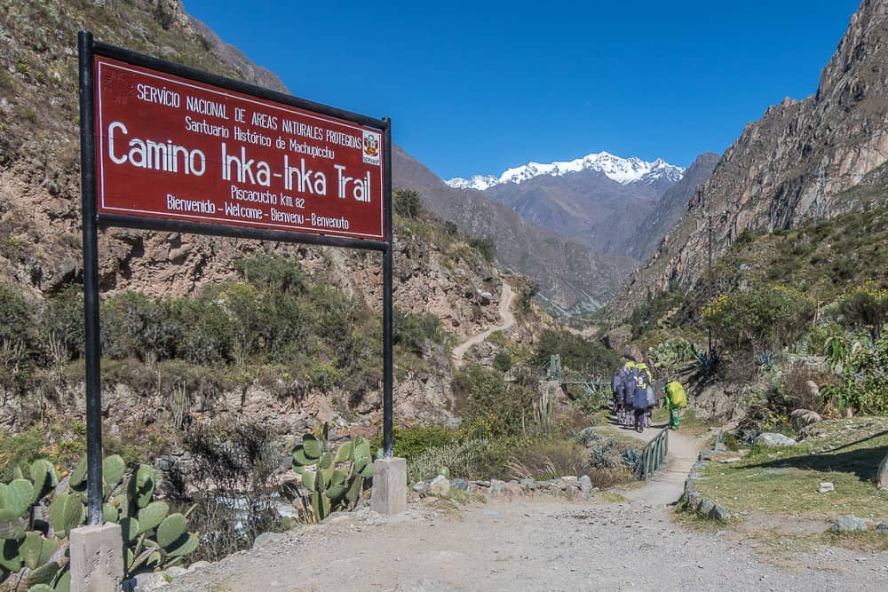 Inca Trail sign, facts about the Inca trail 