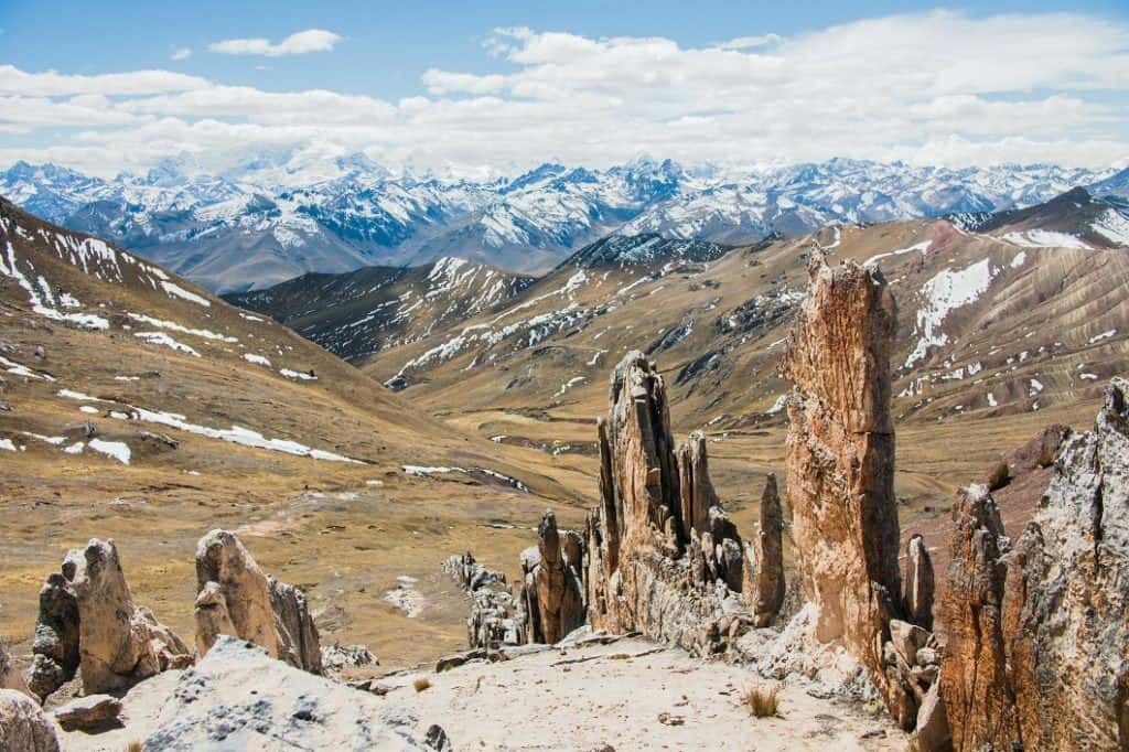 stone forest next to palccoyo mountain