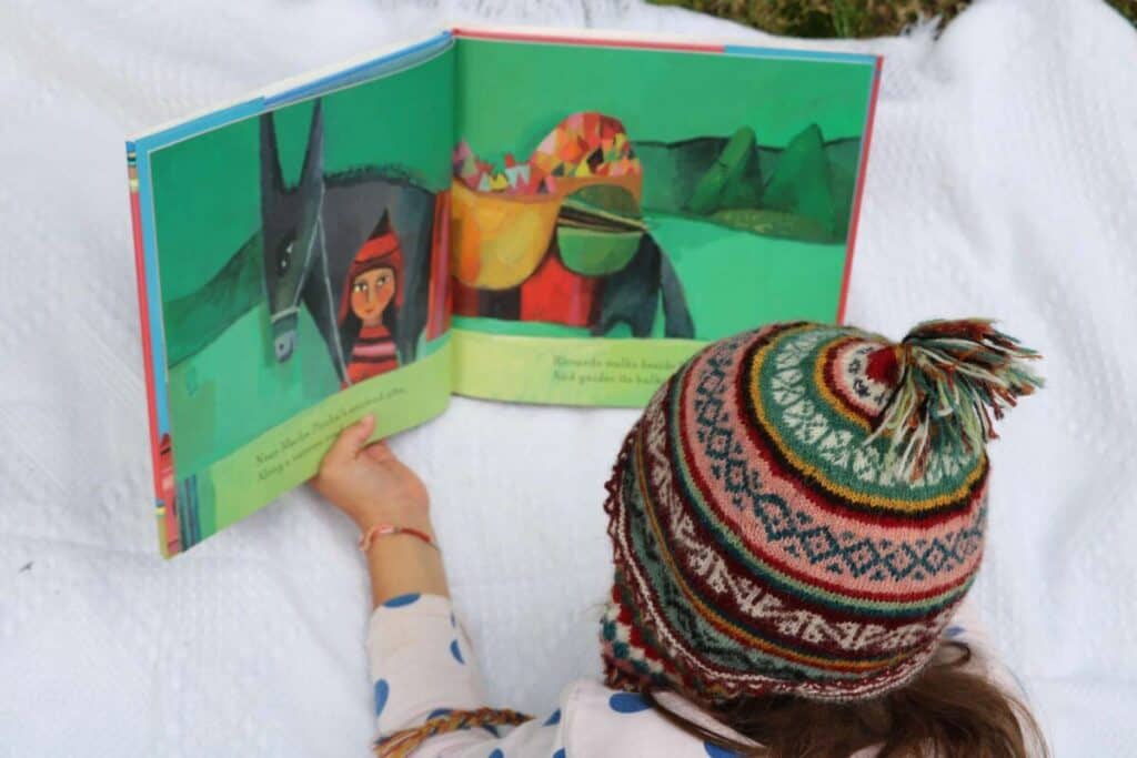 best books about machu picchu for children, a kid reading a peru book