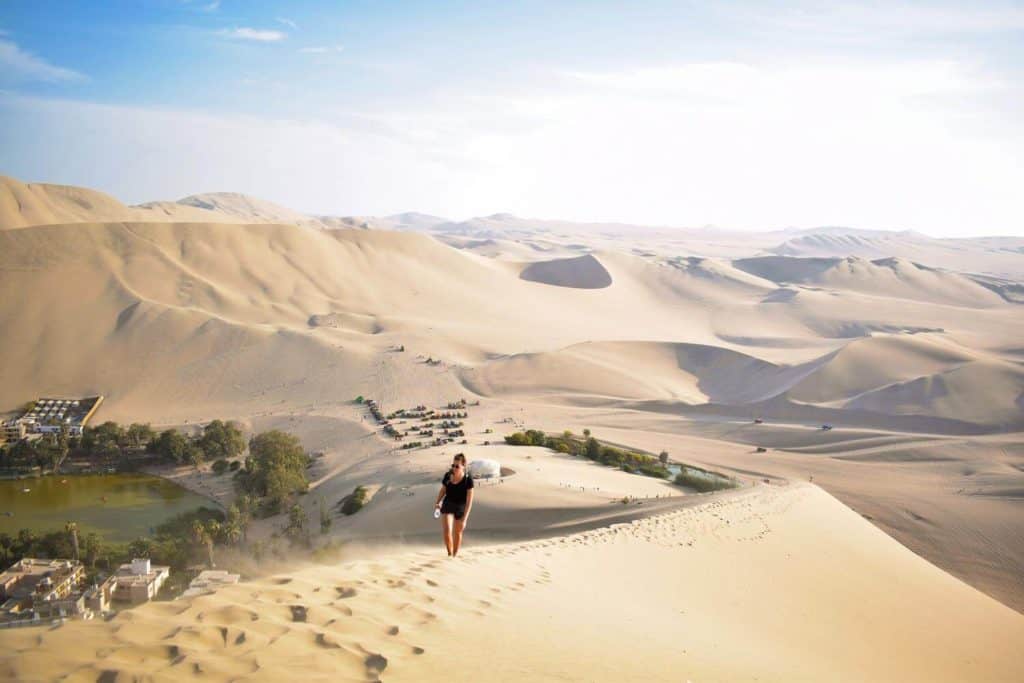 Huacachina sand dunes - famous places in Peru