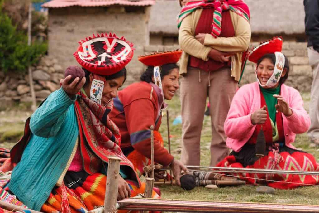 Peru is famous for its textile traditions. 