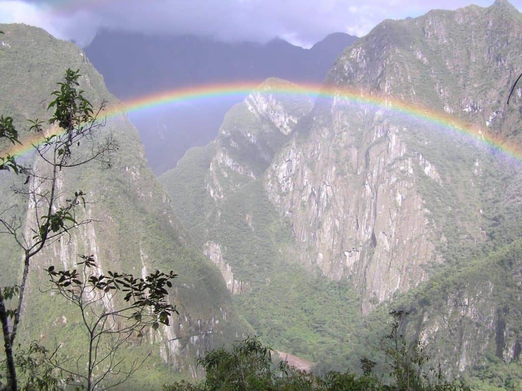 best time to travel, rainbow at machu picchu