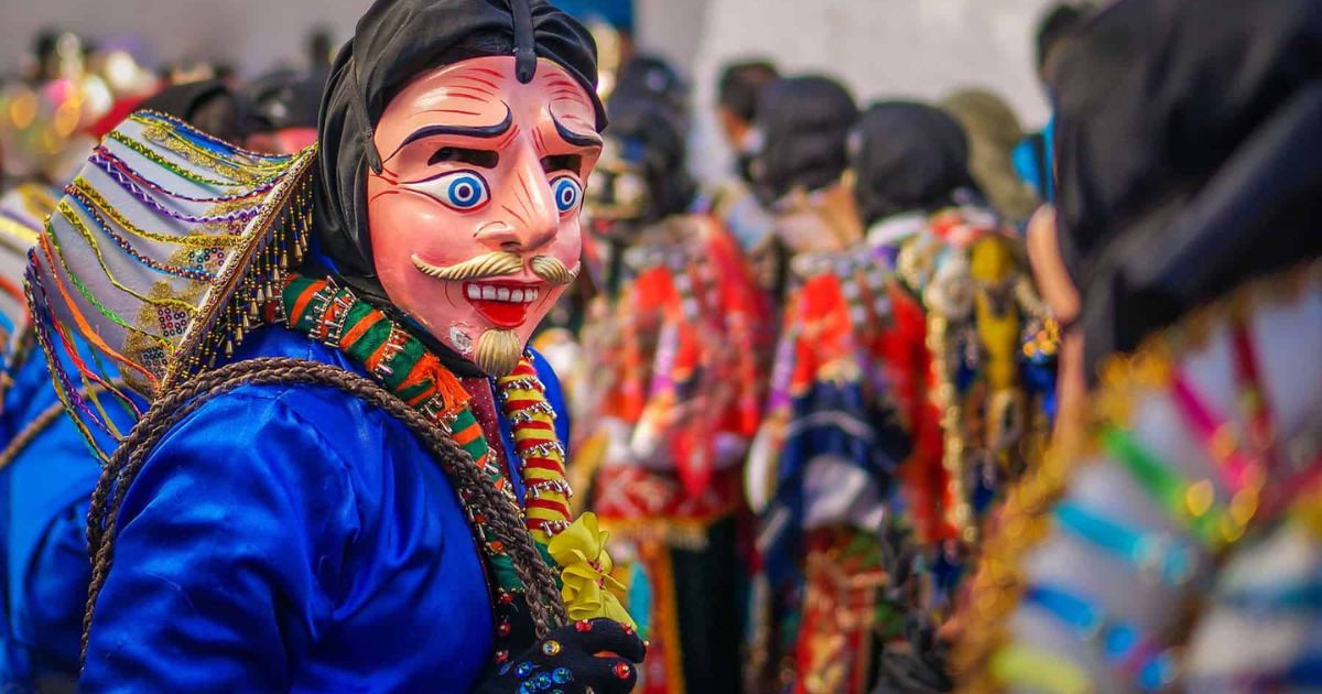 masked dancers of paucartambo virgen del carmen festival.