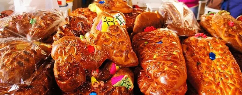 Photo of Peruvian bread baked for All Saints Day in Peru.
