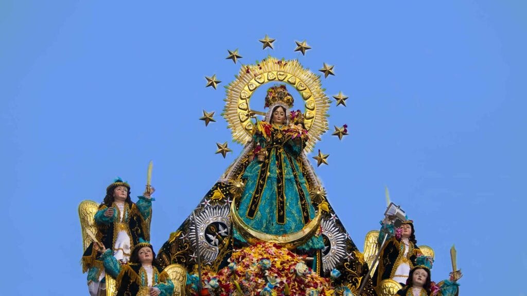 Statue of Virgen de la Candelaria in Peru.