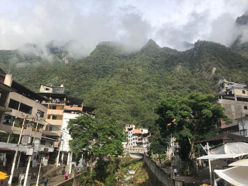 village with cloud forest and high mountains