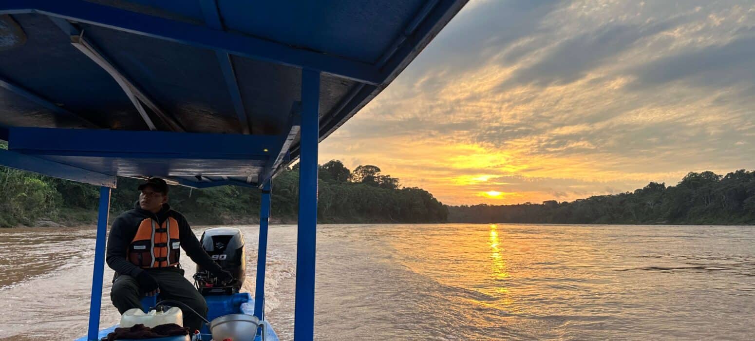 boat trip in amazon jungle of peru
