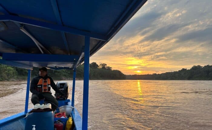 boat trip in amazon jungle of peru