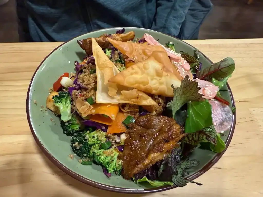 vegan dish in cusco, peru