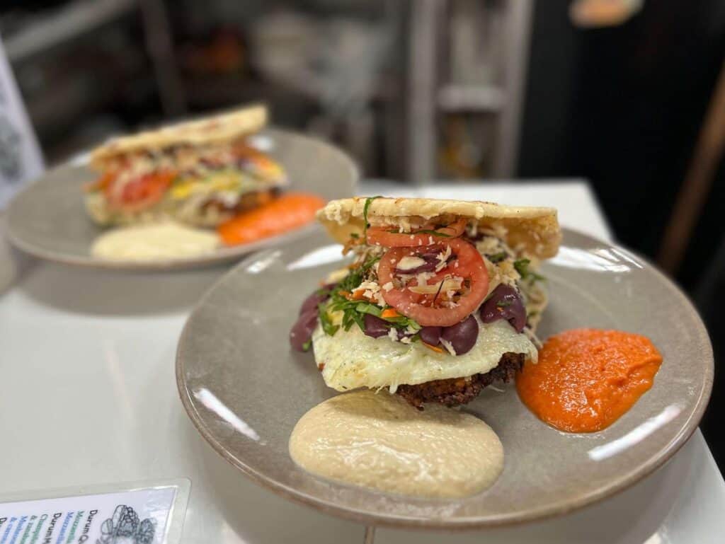 vegetarian falafel with pita bread
