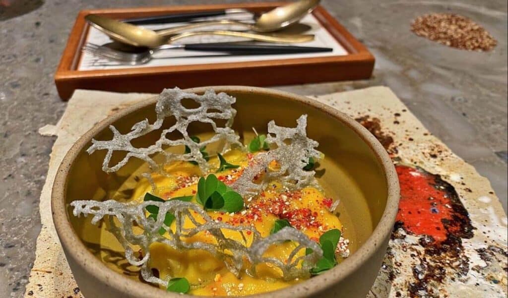 dish at central restaurant in lima, peru
