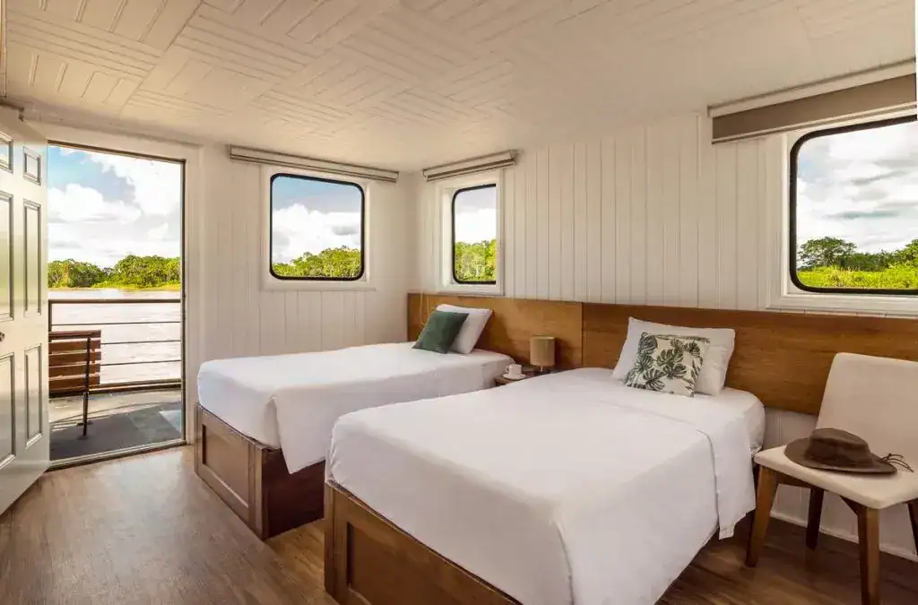 amazon peru cruise, cabin from inside