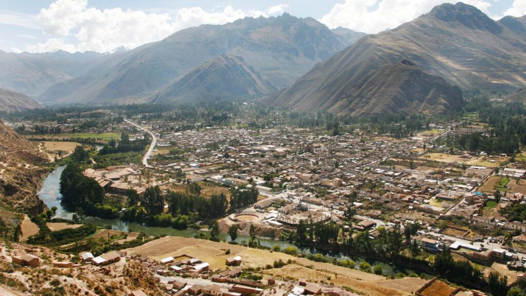 views of urubamba village in sacred valley